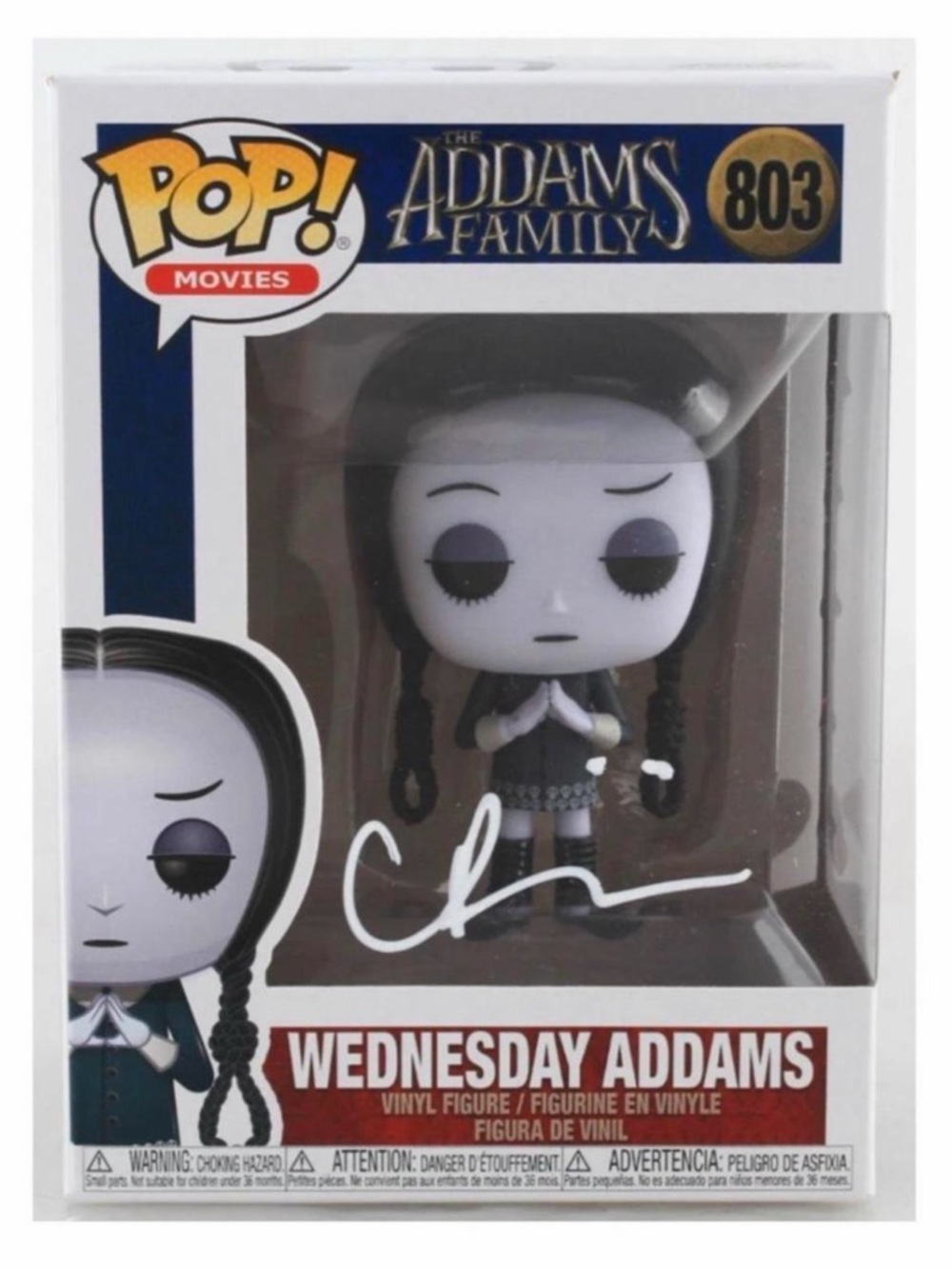 Funko Pop! The Addams Family Wednesday Addams - Christina Ricci Signed w COA